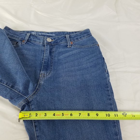No Boundaries Jeans Juniors Size 5 High Rise Womens Slim Straight Leg Blue Denim - Picture 5 of 12